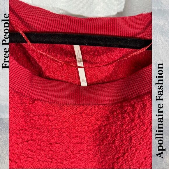 FREE PEOPLE FIND MY FRIEND PULLOVER IN RED XL NWT - Picture 6 of 7